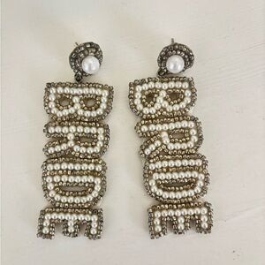 Pearl Beaded Bride Earrings